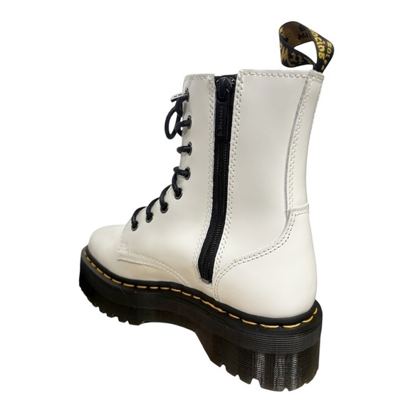 Dr. Martens Jadon Chunky Platform Lace up Side Zip Leather Combat Boots Size 7 - Picture 8 of 12